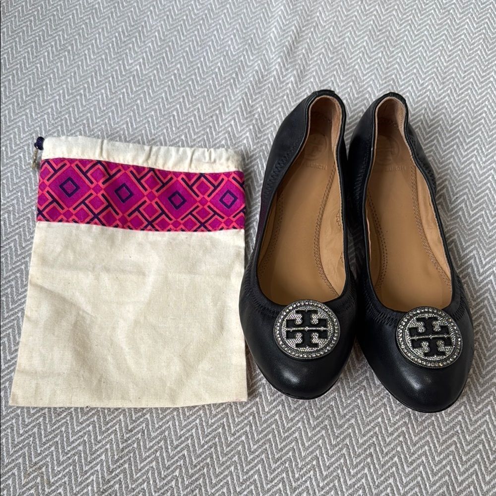 Tory Burch Black Ballet Flats 7.5